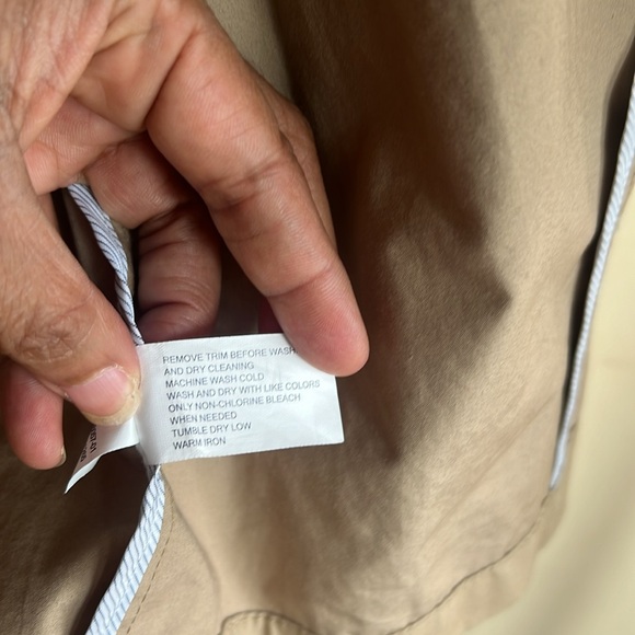 Gap Beige Belted Trench Coat, L - Picture 9 of 10